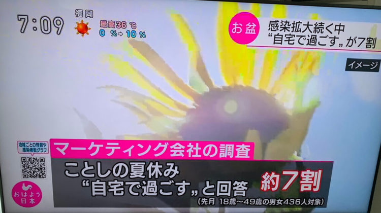 縁結び大学調べ お盆休みの過ごし方に関する統計データ NHK「おはよう日本」にて使用された画像