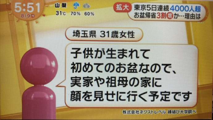 縁結び大学調べ 2021年のお盆休み&夏休みのアンケート調査に関する統計データ フジテレビ「めざましテレビ」にて使用された画像2