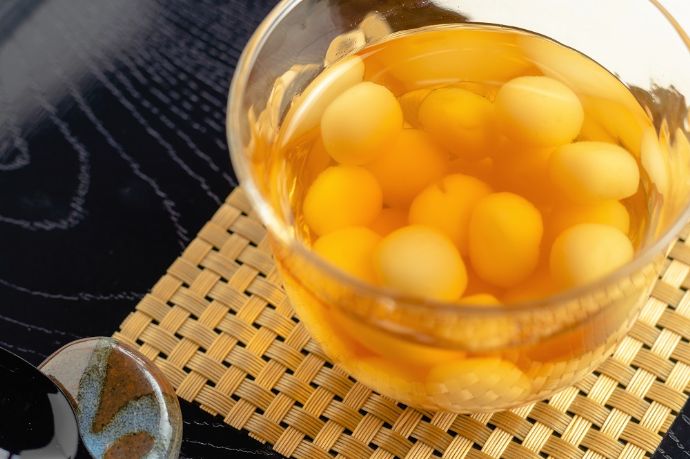島原城で食べられる島原名物のスイーツ「かんざらし」