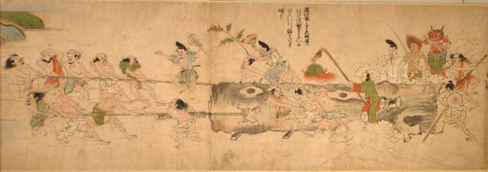 「観音ミュージアム」の秋の展覧会で鑑賞できる「長谷寺縁起絵巻（えんぎえまき）」（一部）（その1）