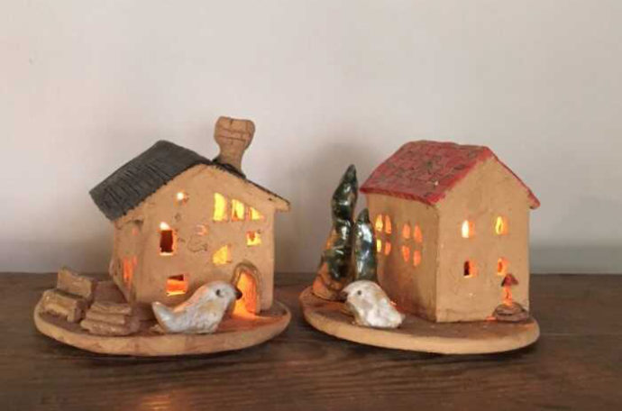ワークショップで新婚のカップルが作った作品