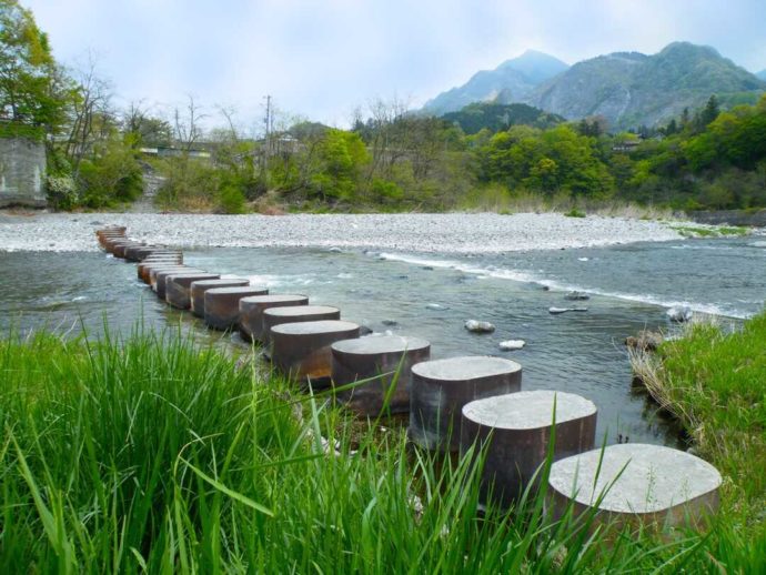 工房の近くにある荒川の画像