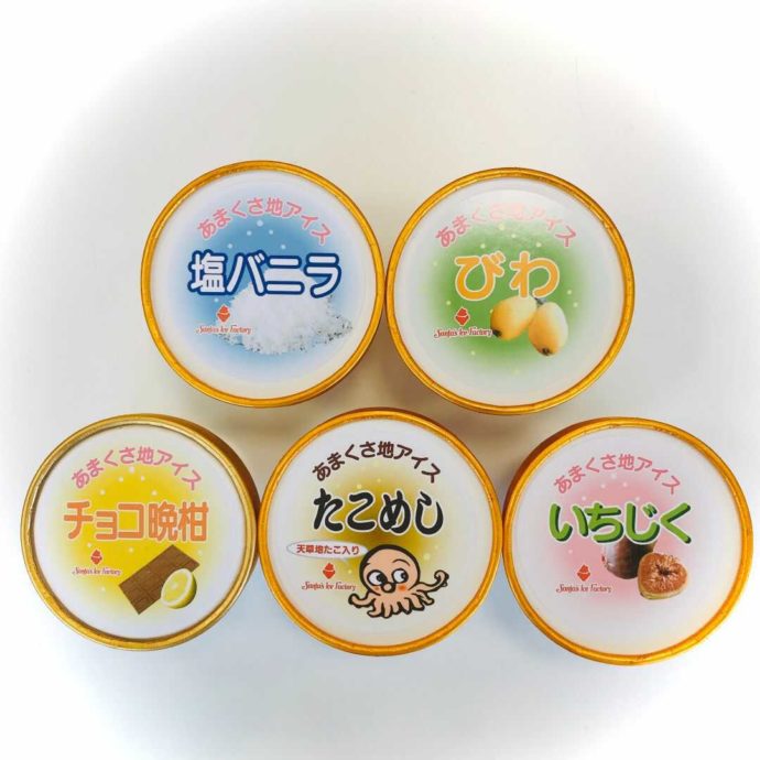 「天草市イルカセンター」で販売されているご当地アイス5種類