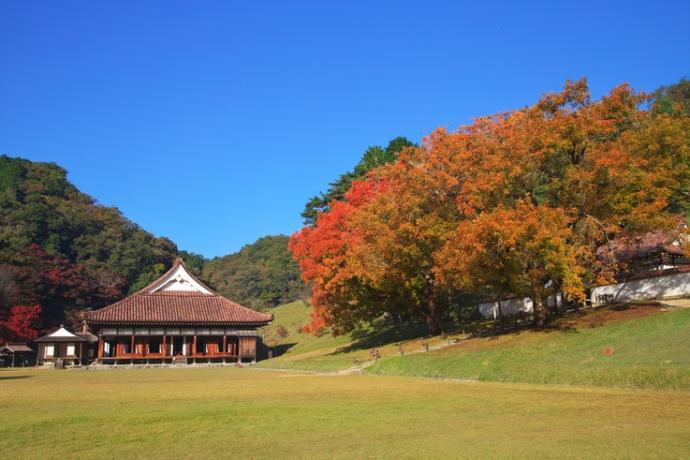 旧閑谷学校の秋の風景