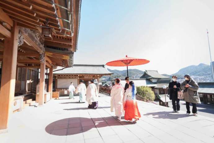 ビーエスウェディングの神社婚の様子