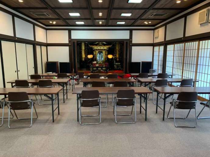 長弓寺 薬師院の写経会場