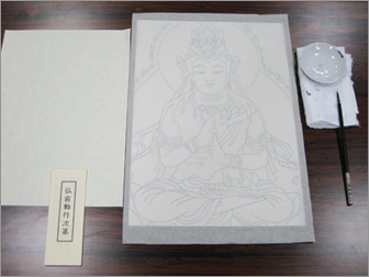 長弓寺 薬師院の写仏用紙