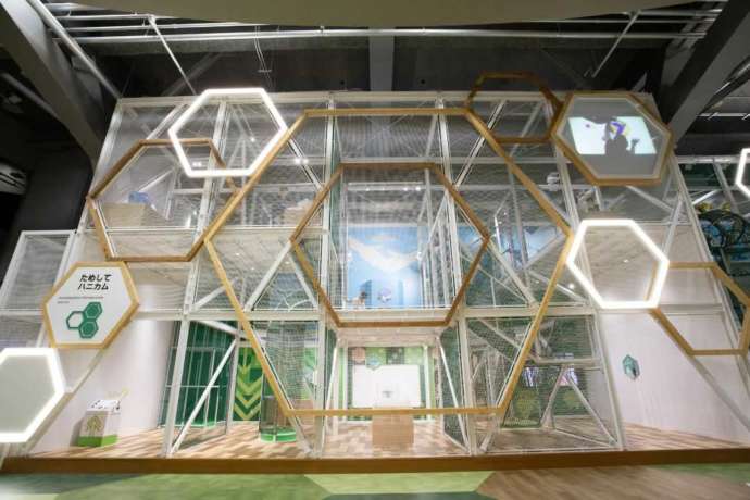 体験装置「ためしてハニカム」の全景