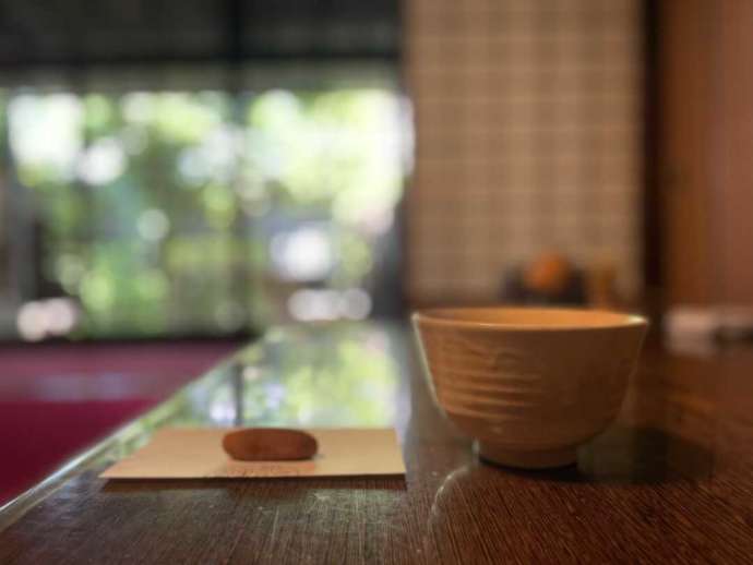 大仙院の三福茶とお茶菓子（千瓢）
