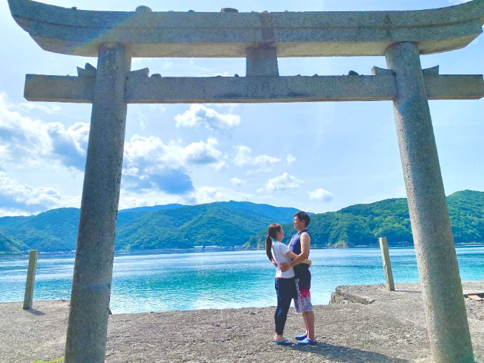 「EBダイバーズ」の神社シュノーケリングに参加したカップル①