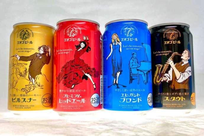 エチゴビールの定番商品4つ