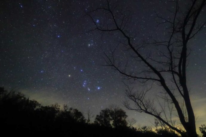 星空が魅力的なうみほし公園の夜