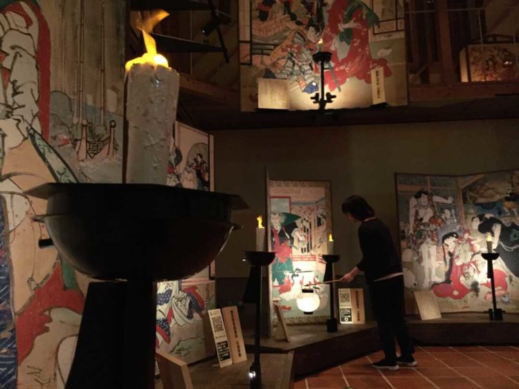 絵金蔵の第1展示室で展示されている「闇と絵金」という常設展