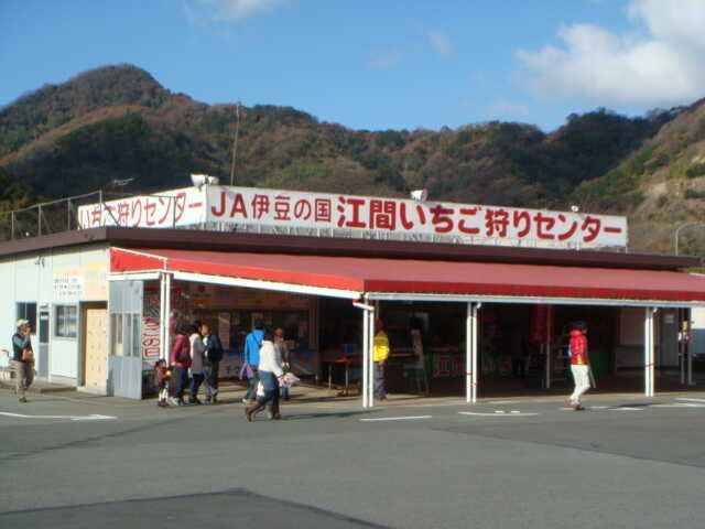江間いちご狩りセンターの正面