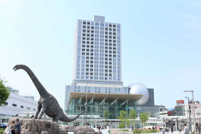 「セーレンプラネット」がある福井駅周辺の様子