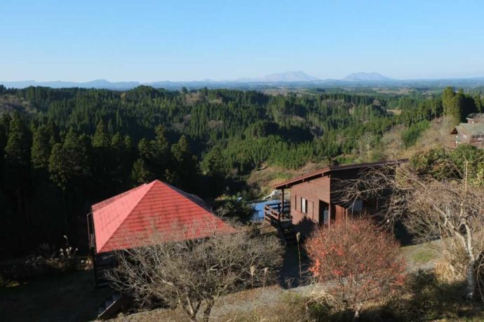 宮崎県西臼杵郡にある五ヶ瀬の里キャンプ村からの眺め