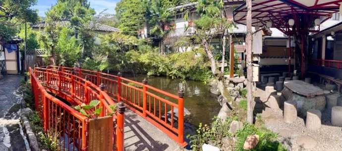 神奈川県厚木市にある広沢寺温泉 玉翠楼の庭園