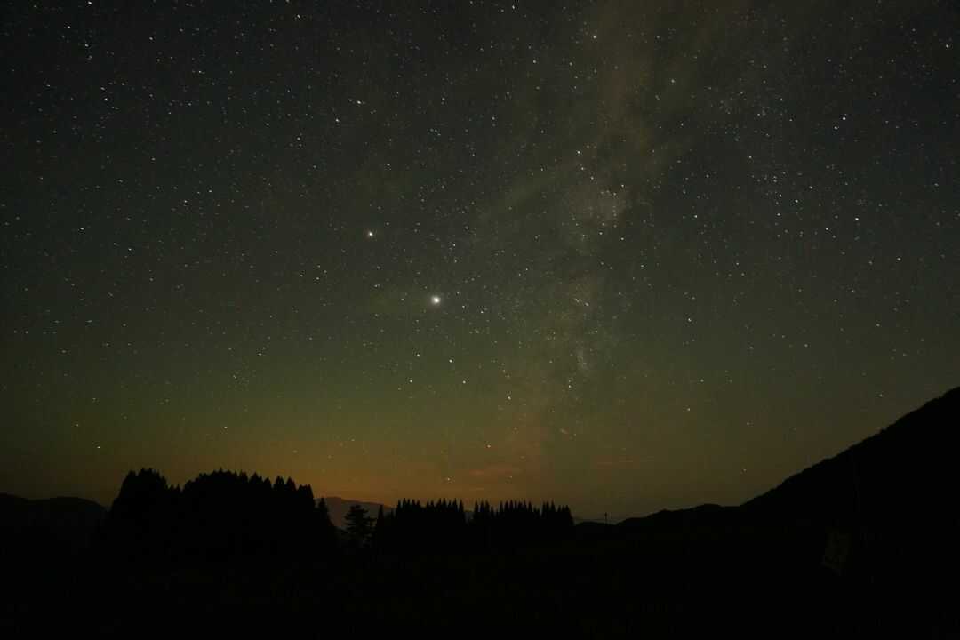 八東ふる里の森で眺められる満天の星空