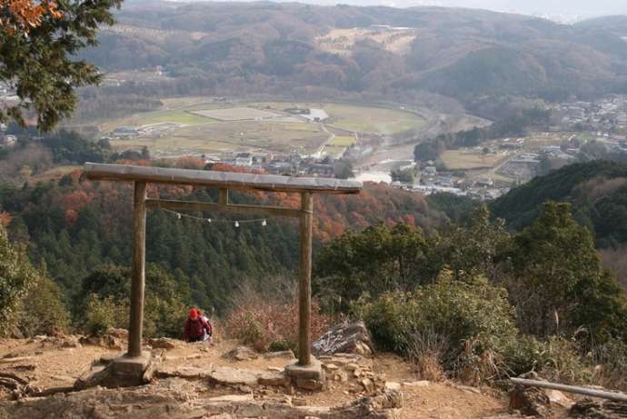 日和田山にある二の鳥居からの眺め