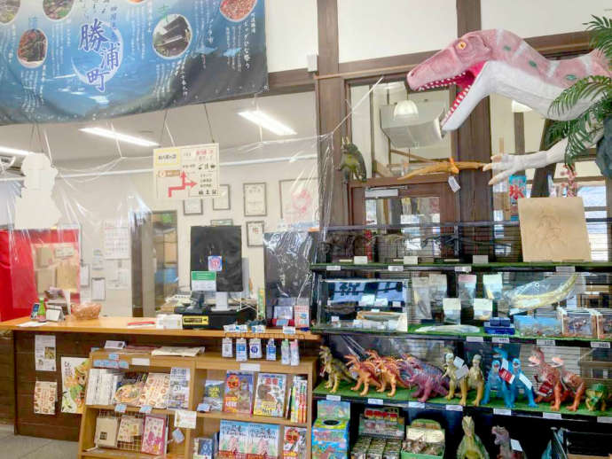 ひなの里かつうらにある物産館の店内風景