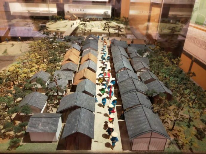 別棟1階展示室のジオラマ