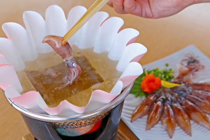 ホタルイカのしゃぶしゃぶ