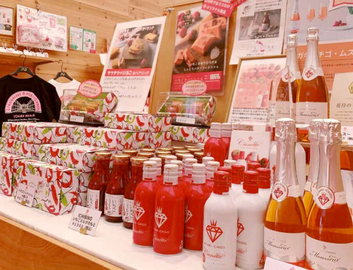 ICHIGO WORLDのイチゴワールドショップで販売されている商品ラインナップ