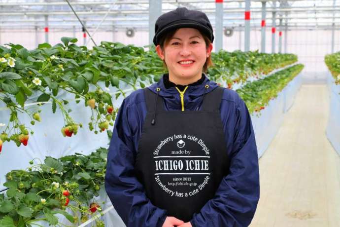 一苺一笑松森農場の販売リーダーを務める大野さん