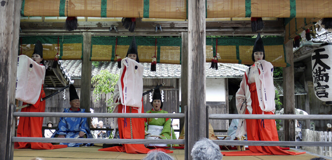 生身天満宮の舞楽奉納