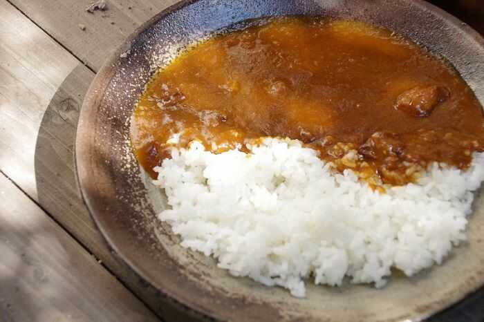 茨城県石岡市にある「ダチョウ王国」でいただけるダチョウカレー