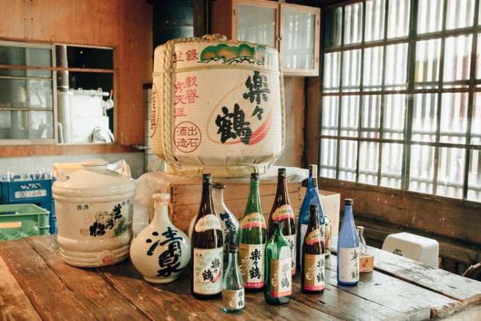 出石酒造酒蔵の内部と製造しているお酒