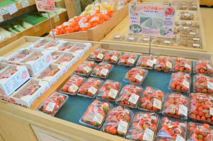 上品の郷の直売所で販売されているいちごの写真