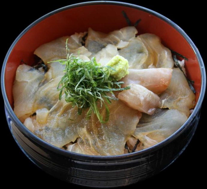 てっくいがお刺身で食べられるてっくい漬け丼