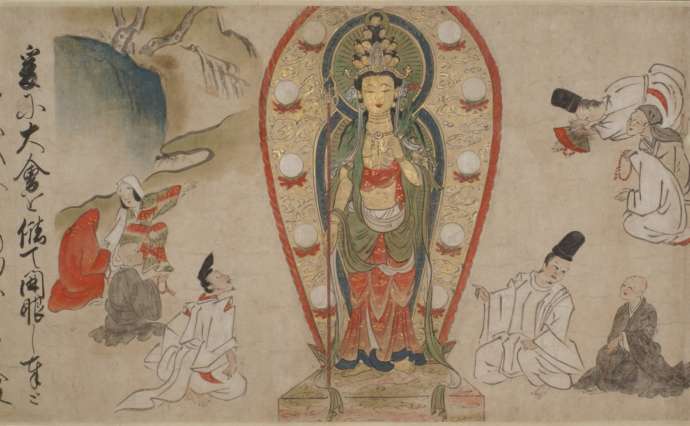 「観音ミュージアム」の秋の展覧会で鑑賞できる「長谷寺縁起絵巻（えんぎえまき）」（一部）（その2）