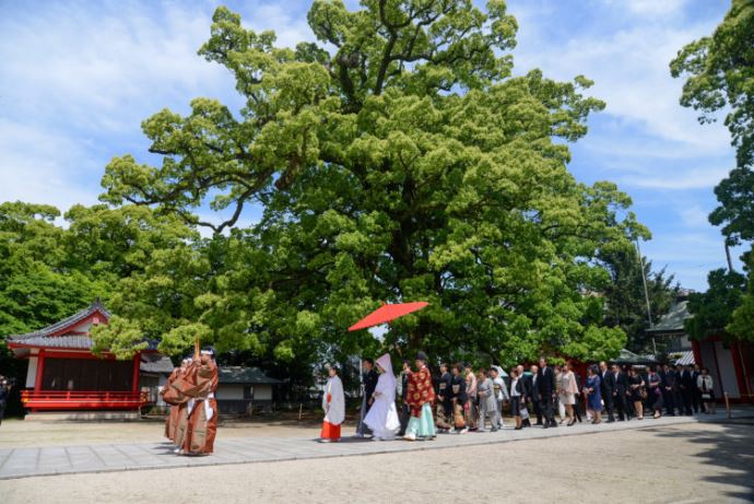 春日神社における神前結婚式の流れ