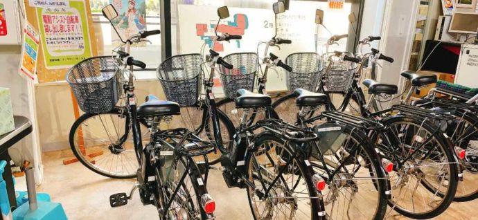 道の駅遣唐使ふるさと館で借りられる電動アシスト自転車