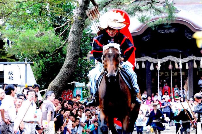 金峯神社で行われた流鏑馬神事