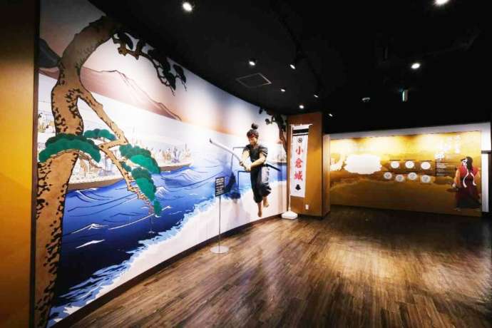 天守閣3階の宮本武蔵、佐々木小次郎の専用フロアの様子