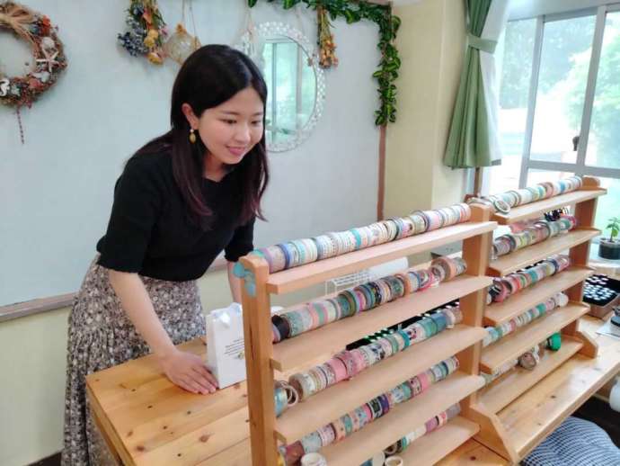 宮崎県宮崎市の「LC香りカフェ」にあるデコレーション用のマスキングテープ