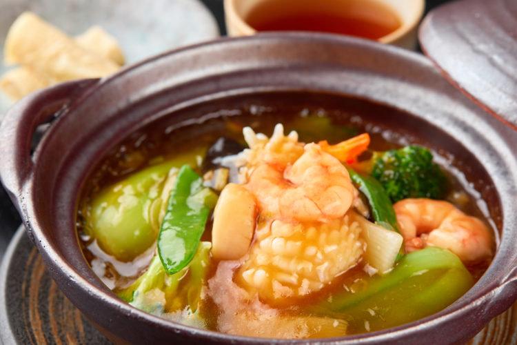 龍坊の海鮮と野菜のあんかけご飯