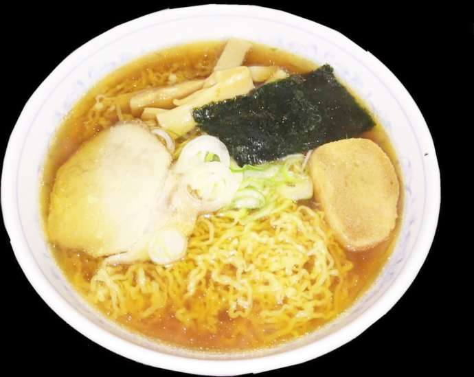 青森県弘前市の「道の駅ひろさき サンフェスタいしかわ」でいただける醤油ラーメン