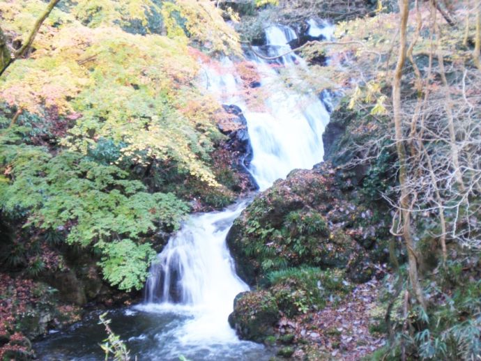 「山田屋旅館」の近くにある「横川の下滝(しもたき)」