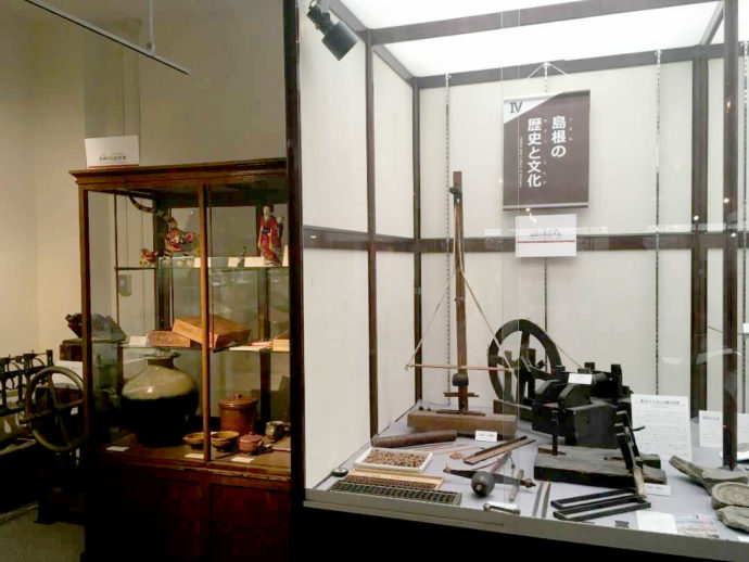 島根の歴史と文化の展示の様子