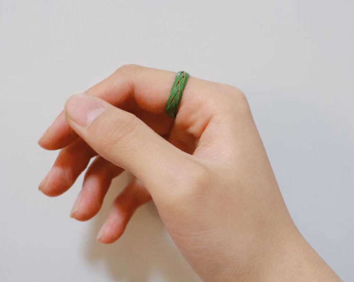 亀岡工房で制作できる竹の指輪
