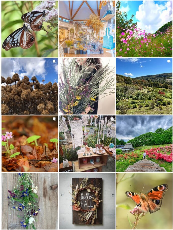 Instagramでの「中之条山の上庭園」での検索結果