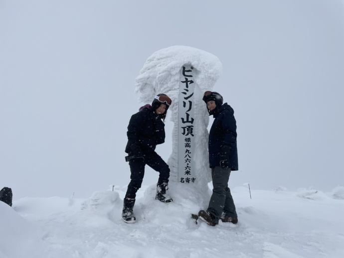 名寄市のピヤシリ山山頂のスノーモンスター