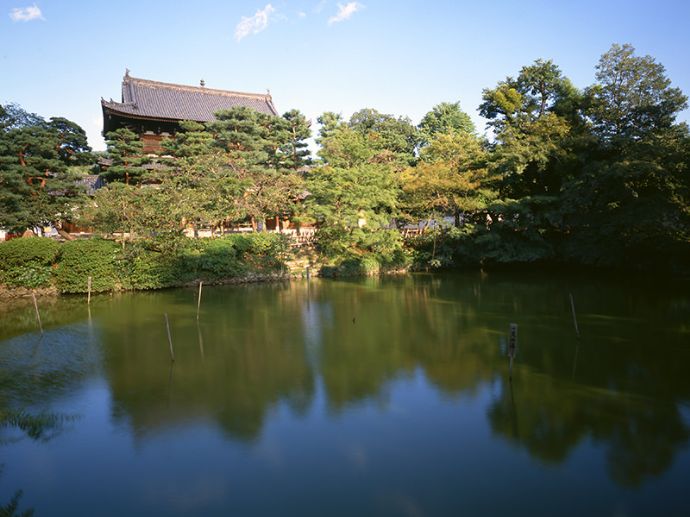 萬福寺の放生池