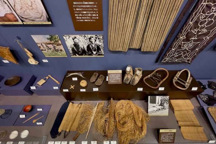 「帯広百年記念館」で展示されるアイヌ文化関連の資料(その2)