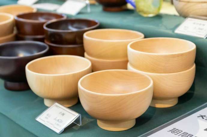 木工工房で販売される木工品