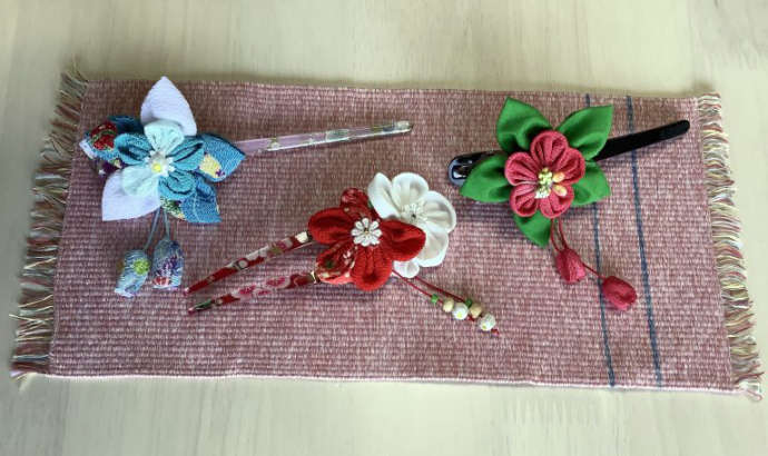 「OINAINA KYOTO」で作った花飾り